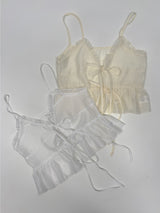 Frilled See-through Layered Bustier