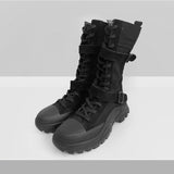 Ned Buckle Suede Middle Boots