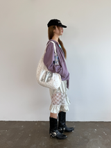 silky frill bermuda pants