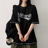 ロティ ステッチ オーバーサイズ フィット 半袖Tシャツ
