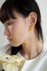 [silver925] アンバーボールホックピアス