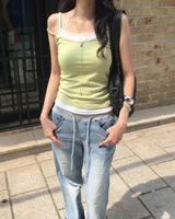 Banding pocket boots cut denim pants