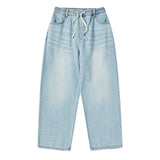 25SS DESTROYED DENIM BANDING PANTS LIGHT BLUE