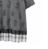 Triple Damage Layered Short Sleeve T-shirt