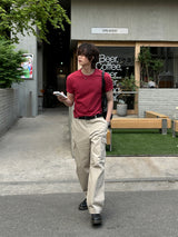 LMN エッセンシャルコットンカーゴワイドパンツ (4 colors)