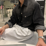 ノーメースバックバンディングコットンツータックワイドパンツ