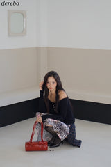 Red Bow Round Shoulder Bag