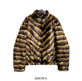Wavy Gradation Fur Jacket