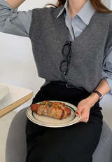 セッター ウール Vネック ニット ベスト/ 4カラー