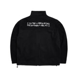 LOGO FLEECE ZIP-UP JACKET - BLACK (6675686981750)