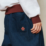 ダイアモンドパターンデニムパンツ/DIAMOND PATTERN DENIM PANTS_DARK BLUE
