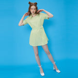 Square Neckline One-piece [Cotton Lace_Avocado] (6592484769910)