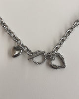 ウィンクルハートトグルバーネックレス / winkle heart toggle bar necklace