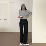 [Bellide made] Soft loose V-neck knitwear
