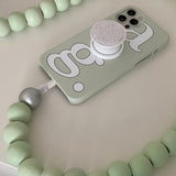 グリーンビッグロゴアイフォンケース/green big logo case