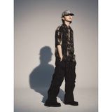 クリースナイロンバンディングパンツ / CREASE NYLON BANDING PANTS_BK