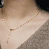 Y PEARL 14K GOLDFILLED NECKLACE (6681233490038)