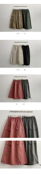 トップTシャツナイロンストリングロングスカート / Top T-shirt nylon string long skirt