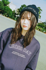 コラボレーションスウェット（ネイビー）I DAYDAY seoul × CrossDressly (6605996851318)