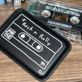rock'n'roll cassette magsafe leather pocket wallet
