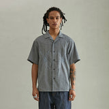 ウエスタンリネンハーフスリーブシャツ/WESTERN LINEN HALF SLEEVE SHIRT (GREY)