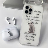 Cat drawing Tilt AirPods Case_Matt