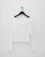 ラフカットリブTシャツ/Rough cut ribbed T-shirt (3color)