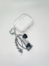 Glitter Ribbon Boots Keyring Bag Charm