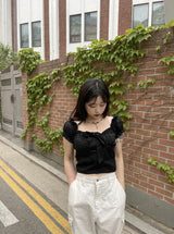 ステッチワイドコットンカーゴパンツ / Stitch Wide Cotton Cargo Pants