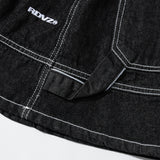 スティッチデニムミニスカート / STITCH POINT DENIM MINI SKIRT - BLACK
