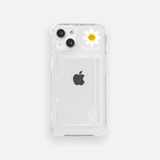 クリアカードホルダーバンパーケーススマイルフラワー