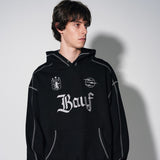 Bロゴフットボールジャージフーディー / B logo football jersey hoodie [black]