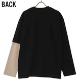 アシメレイヤードロングスリーブTシャツ / ASYMMETRY LAYERED L/S (4592270540918)
