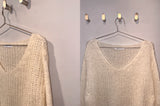 Garden loose V neck knit *Ivory
