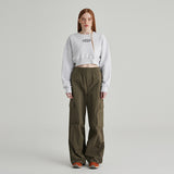 WHITE ATHR CROP SWEATSHIRT