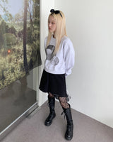 ネアポリスアルパカライブアクションプリントクロップスウェット/[MADE] Neapoli Alpaca Live-action Printing Crop Sweatshirt