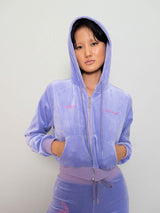 Xヒーヤジェニーベルベットタトゥージップアップフーディー / X Heeyajenny Velvet Tattoo Hoodie Zip-up (4590664777846)