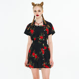 スクエアネックラインワンピース / Square Neckline One-piece [Black Rose]