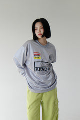 グローシースポーティジャージスウェットシャツ/Glossy Sporty Jersey Sweatshirt (2color)