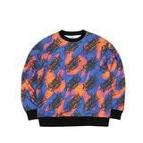 ファンスクリブリングオールオーバークルーネック / BSR2223FWPO078 FUN SCIBBLING ALL OVER CREWNECK NEON SIGN