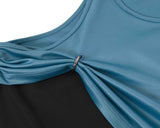 チェーンリンクレイヤードドレス / Chain Link Layered Dress _ Teal