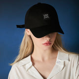 label over fit ball cap BLACK