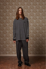 Multi stripe long sleeve T - White/Blue/Black (4622115176566)