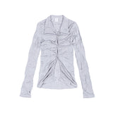 SPANDEX SLIM SHIRT (Light Gray)