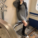 [Belied made/Cuanku] First Love Twisted Cable Knit Dress
