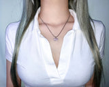 GEMMY RIBBON NECKLACE (PINK)