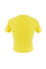 90sベアクロップスパンショートスリーブTシャツ/90s bear crop span short sleeve t-shirts (yellow)