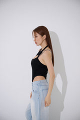 チェーンストラップボディスーツ/TOP(9358) Chain Strap Bodysuit