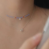 ヌードグラスビーズネックレス / Nude Glass Bead Necklace (10color)