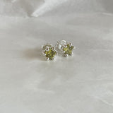 マッシュルームピアス ペリドット